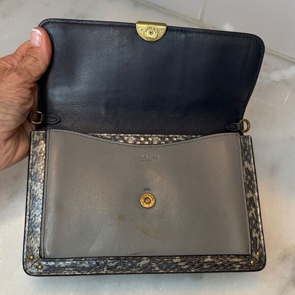 Coach Bag Purse Handbag Crossbody Snakeskin  Dreamer Colorblock Convertible Bag - Picture 12 of 16